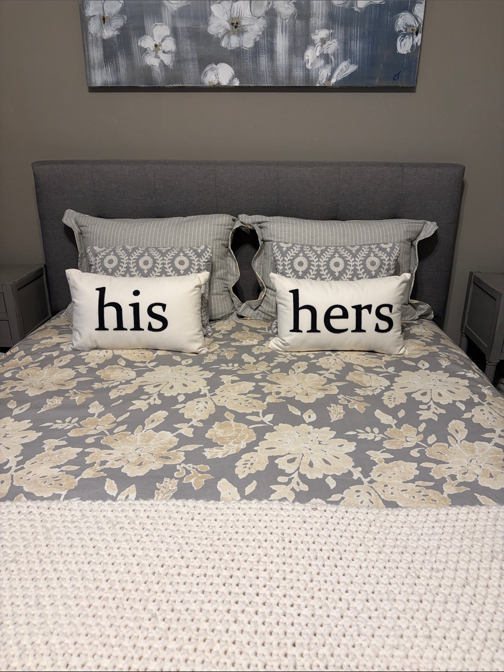 White and Black 'His & Hers' Decorative Pillows